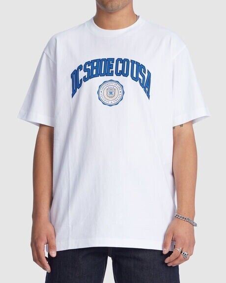 DC Shoes University Of Life Mens White T-Shirt Size Large (NEW)
