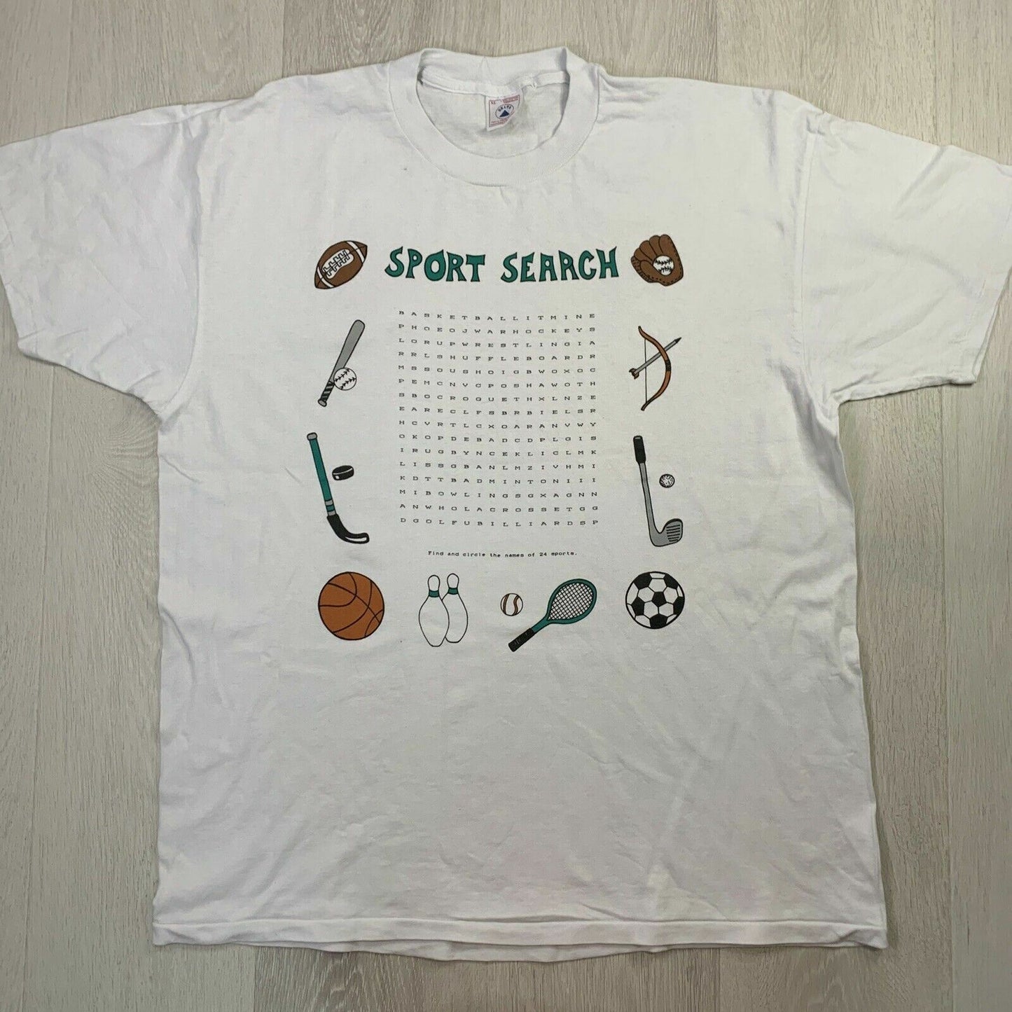 Delta Sport Search Mens White T-Shirt Size XL