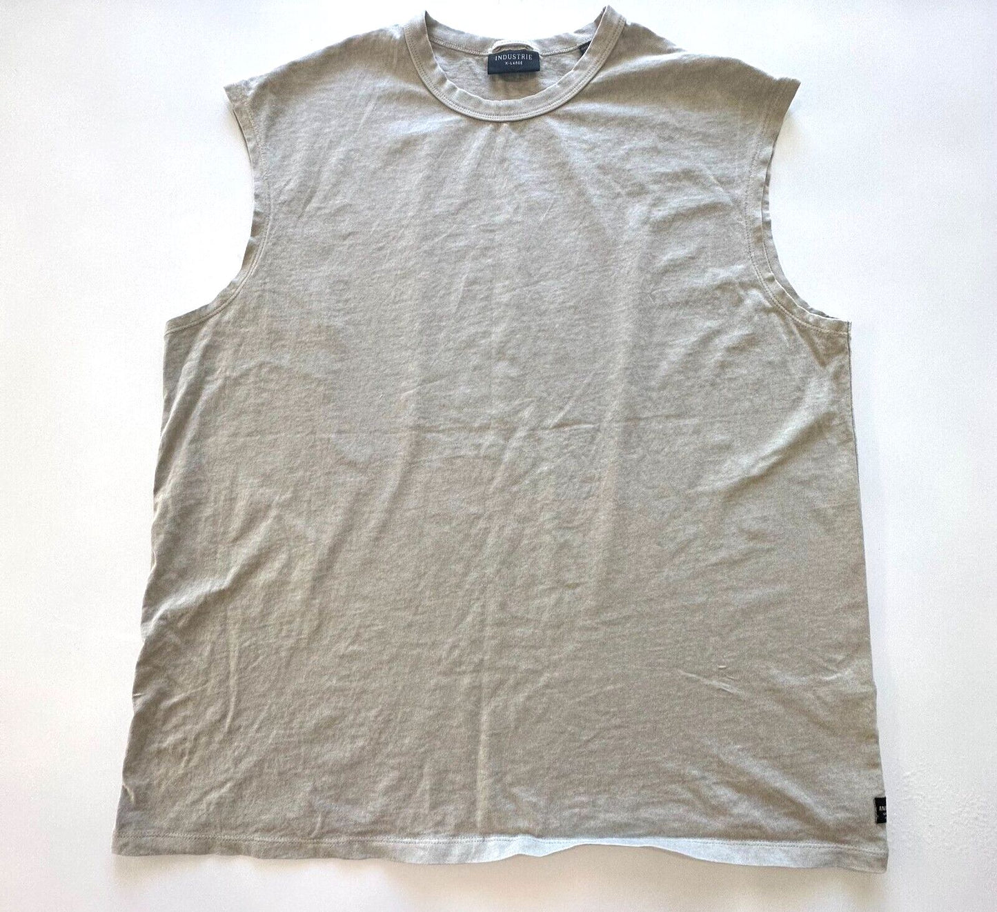Industries Mens Beige Muscle Tank Top Size XL