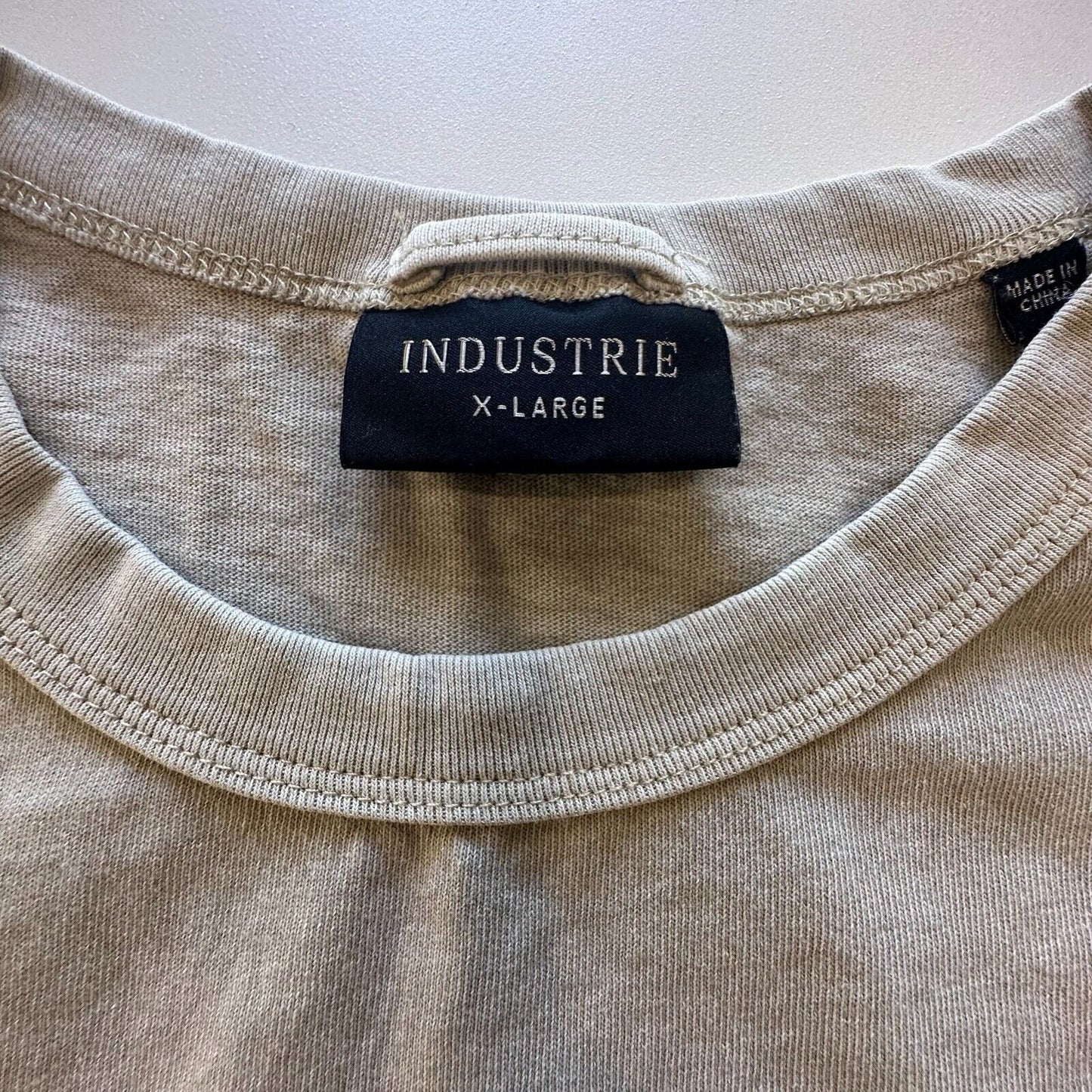 Industries Mens Beige Muscle Tank Top Size XL
