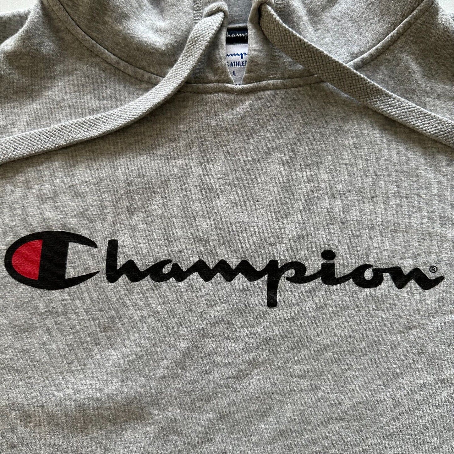 Champion Pullover Grey Mens Hoodie Size Large