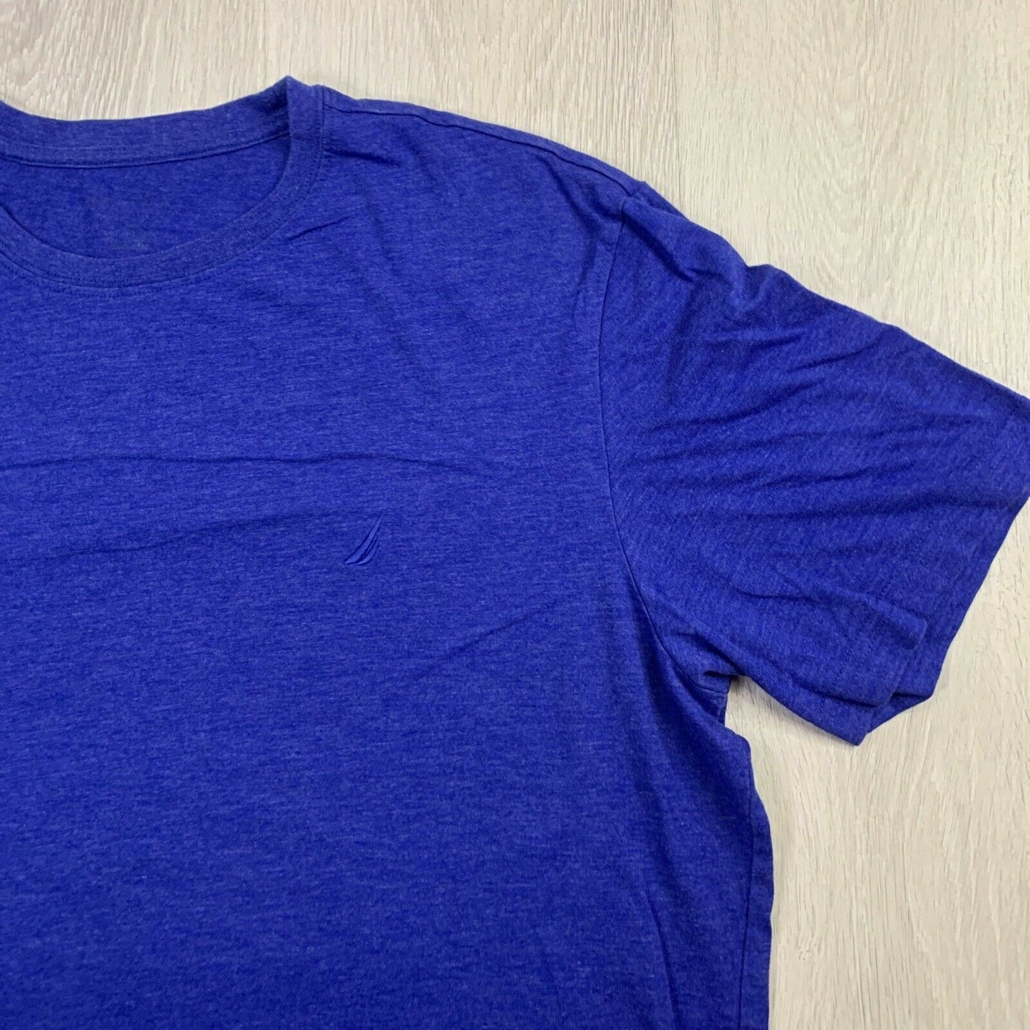 Nautica Mens Blue T-shirt Embroidered Logo Size Large