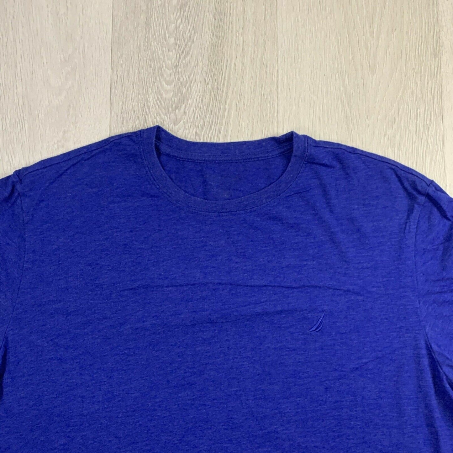 Nautica Mens Blue T-shirt Embroidered Logo Size Large