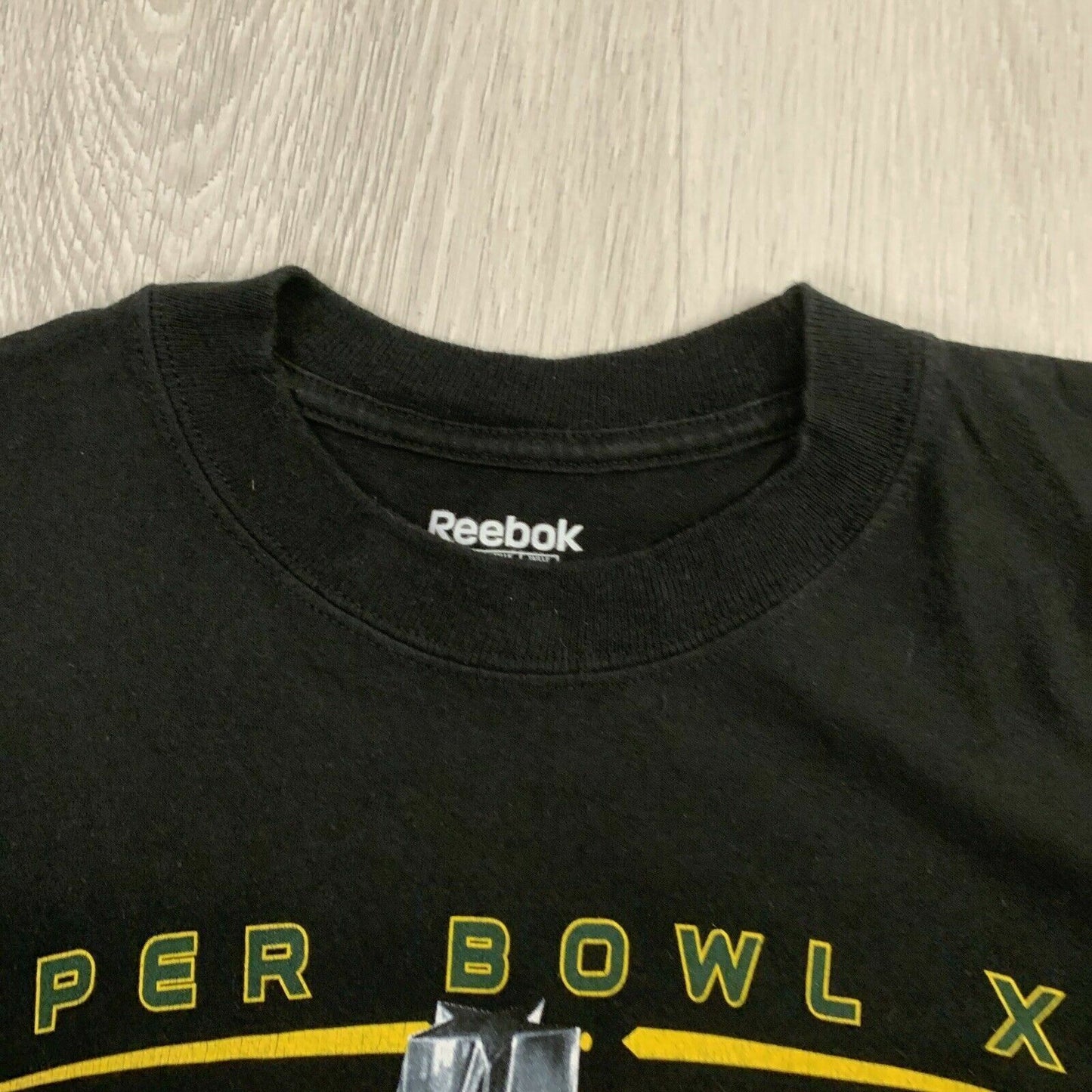 Reebok Aaron Rodgers MVP 2011 Green Bay Packers Mens Black T-Shirt Size Small