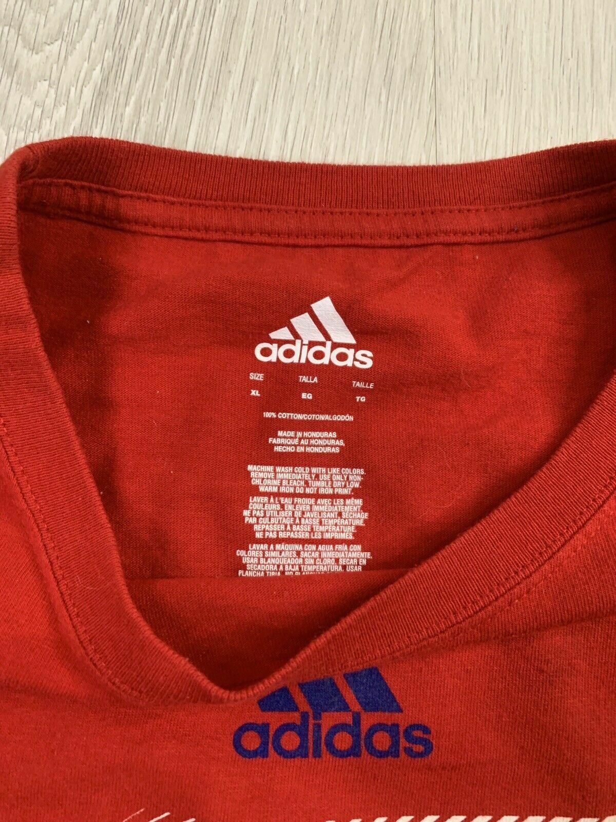 adidas Speed Kills Mens Red T-Shirt Size XL