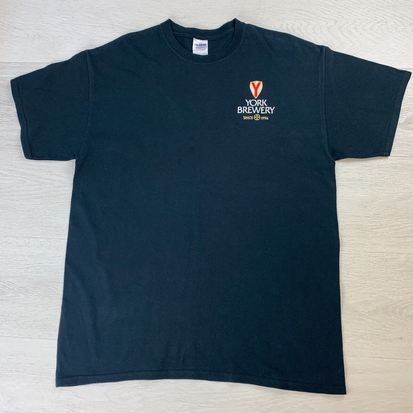 York Brewing Mens Black T-Shirt Size Large