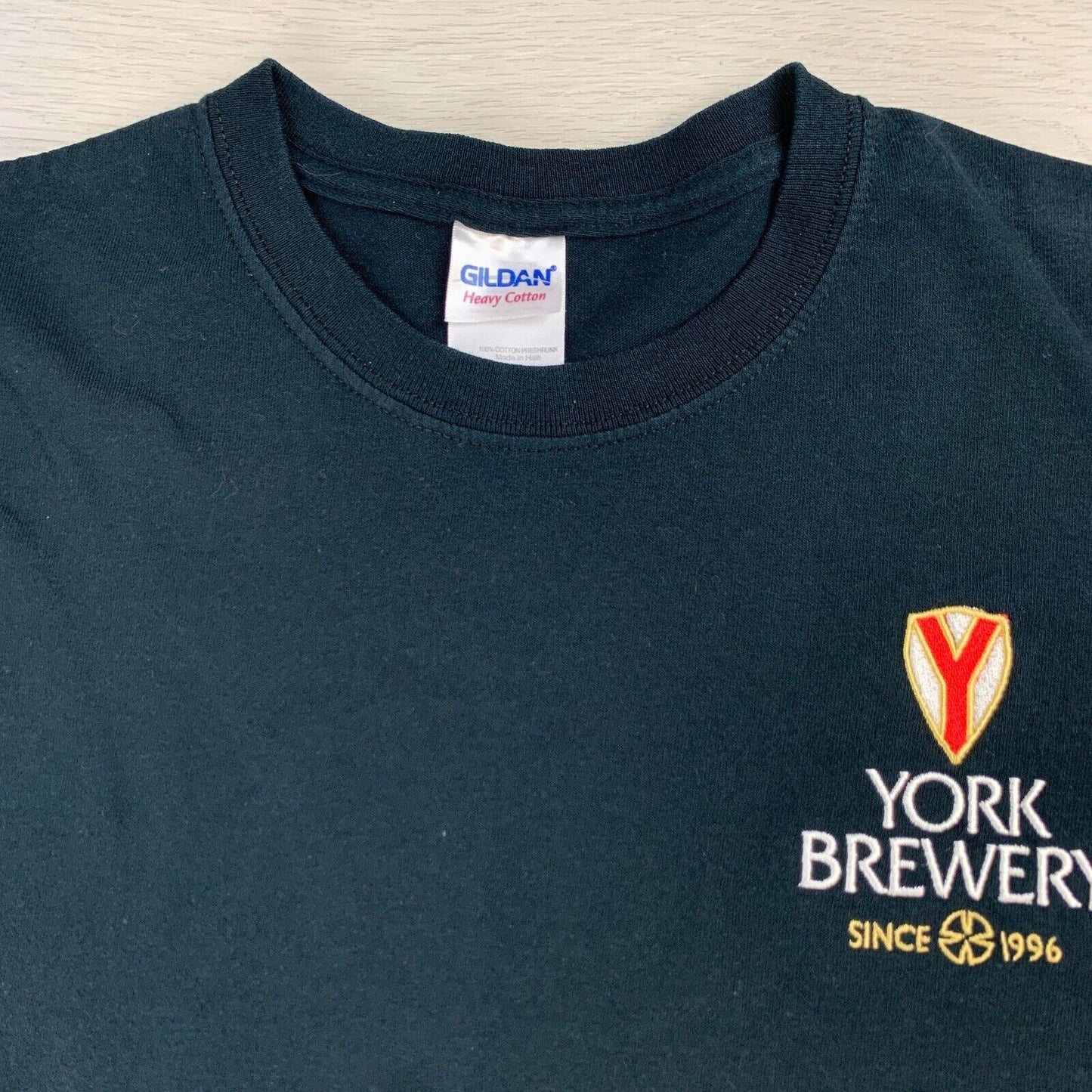 York Brewing Mens Black T-Shirt Size Large