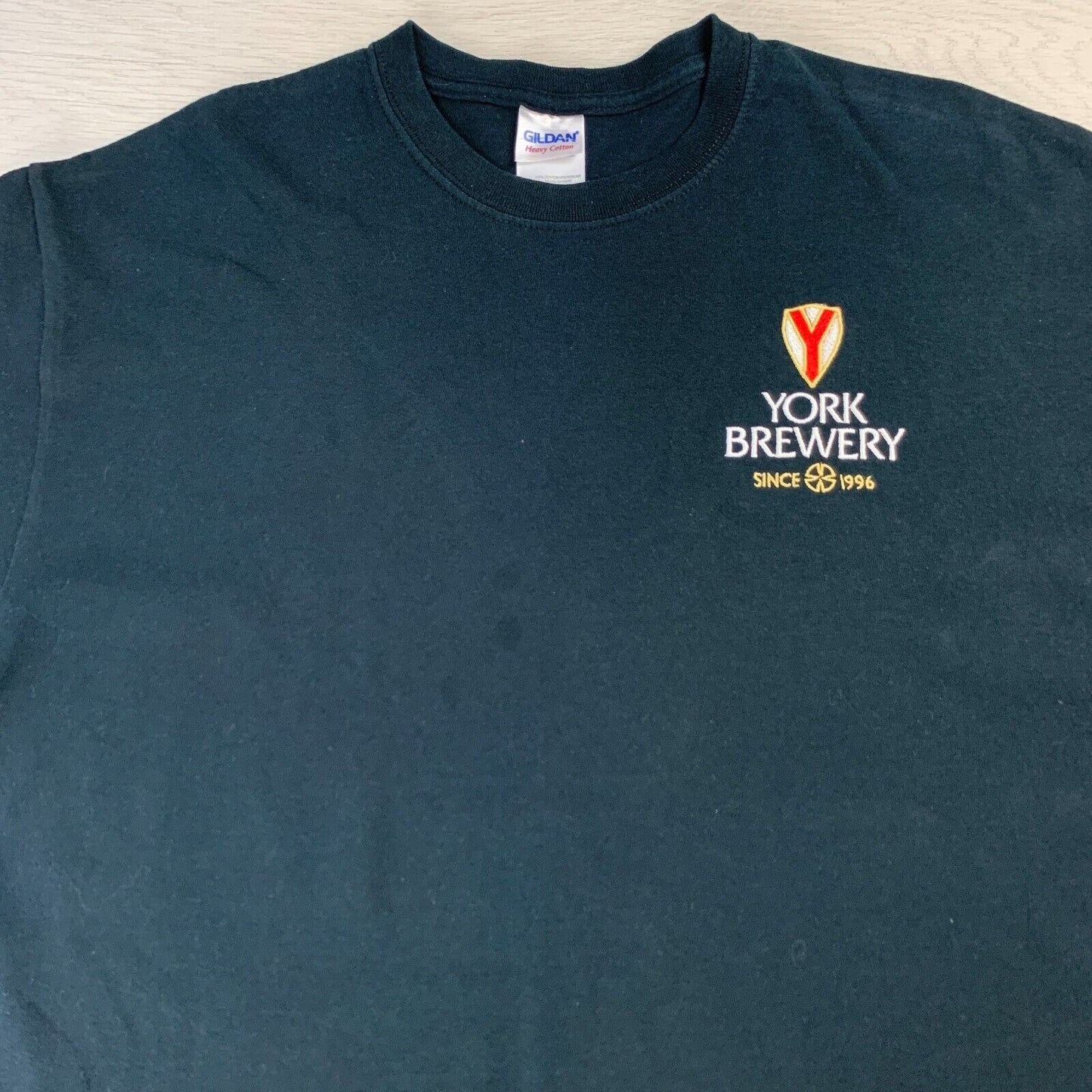 York Brewing Mens Black T-Shirt Size Large