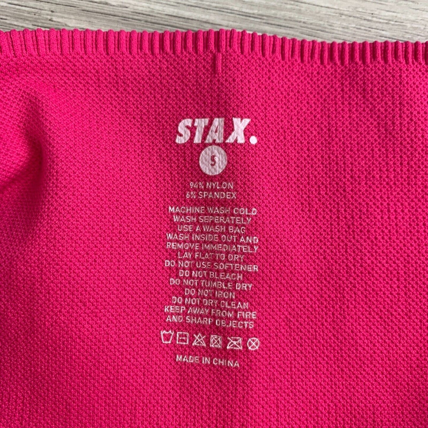 Stax. Womens Pink Workout Tights Size Small