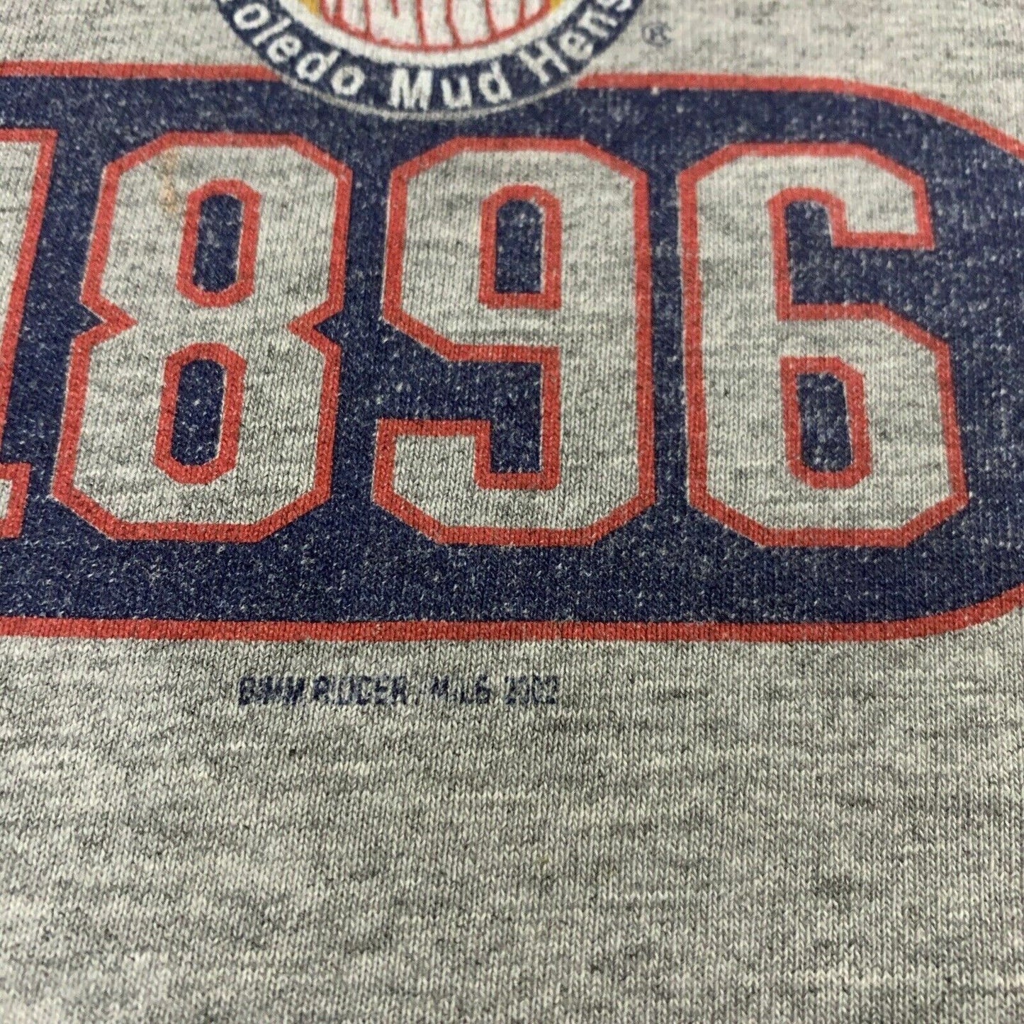 Vintage Toledo Mud Hens Minor League Baseball Mens Grey T-shirt Size XL