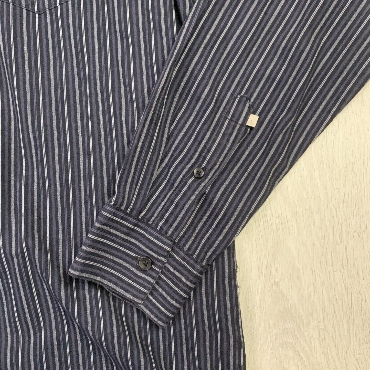 Colorado Mens Striped Long Sleeve Button Up Shirt Size Large