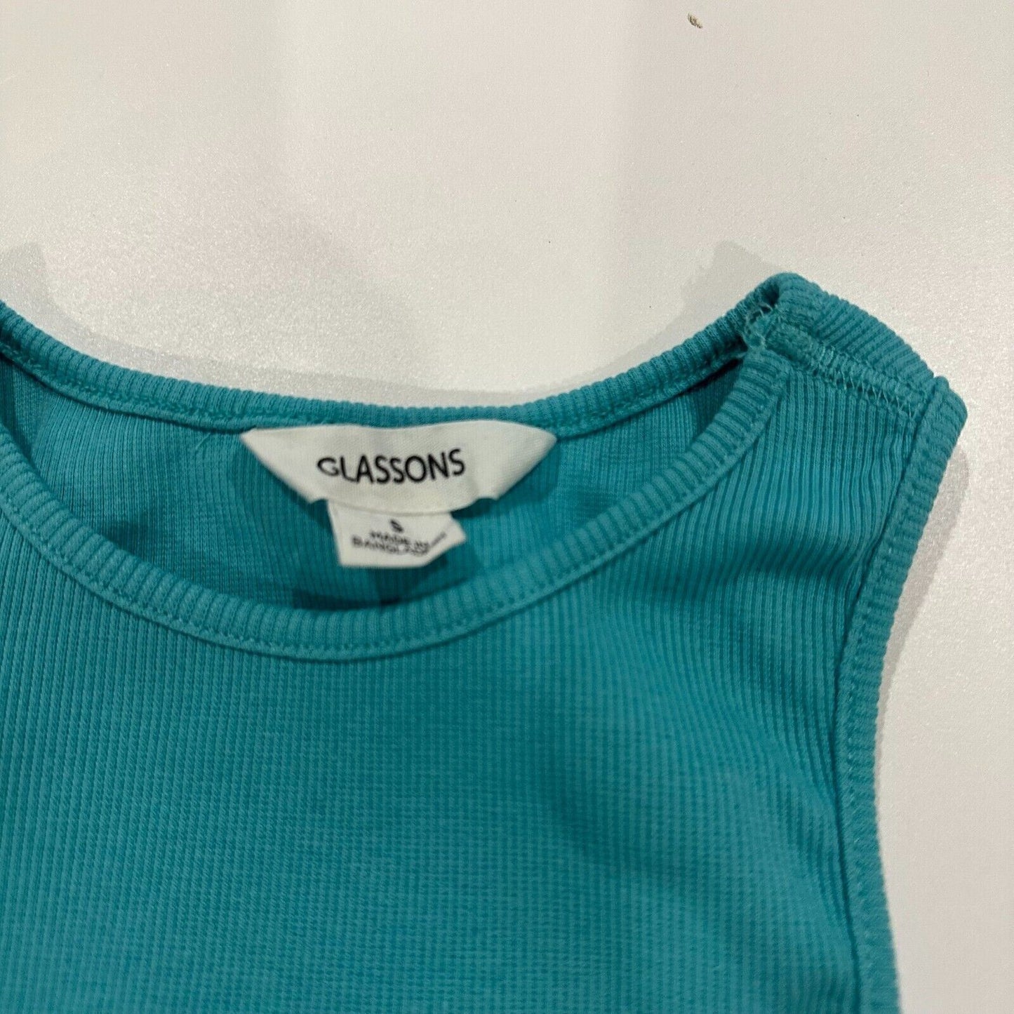 Glasson Womens Green Tanks Top Singlet Size 8
