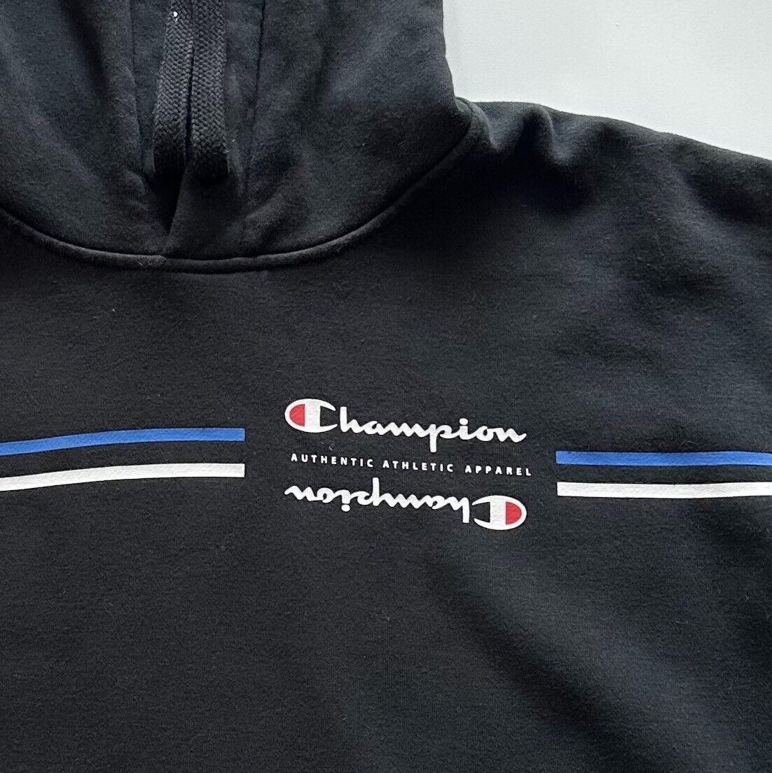Champion Womens Black Cropped Hoodie Size XS
