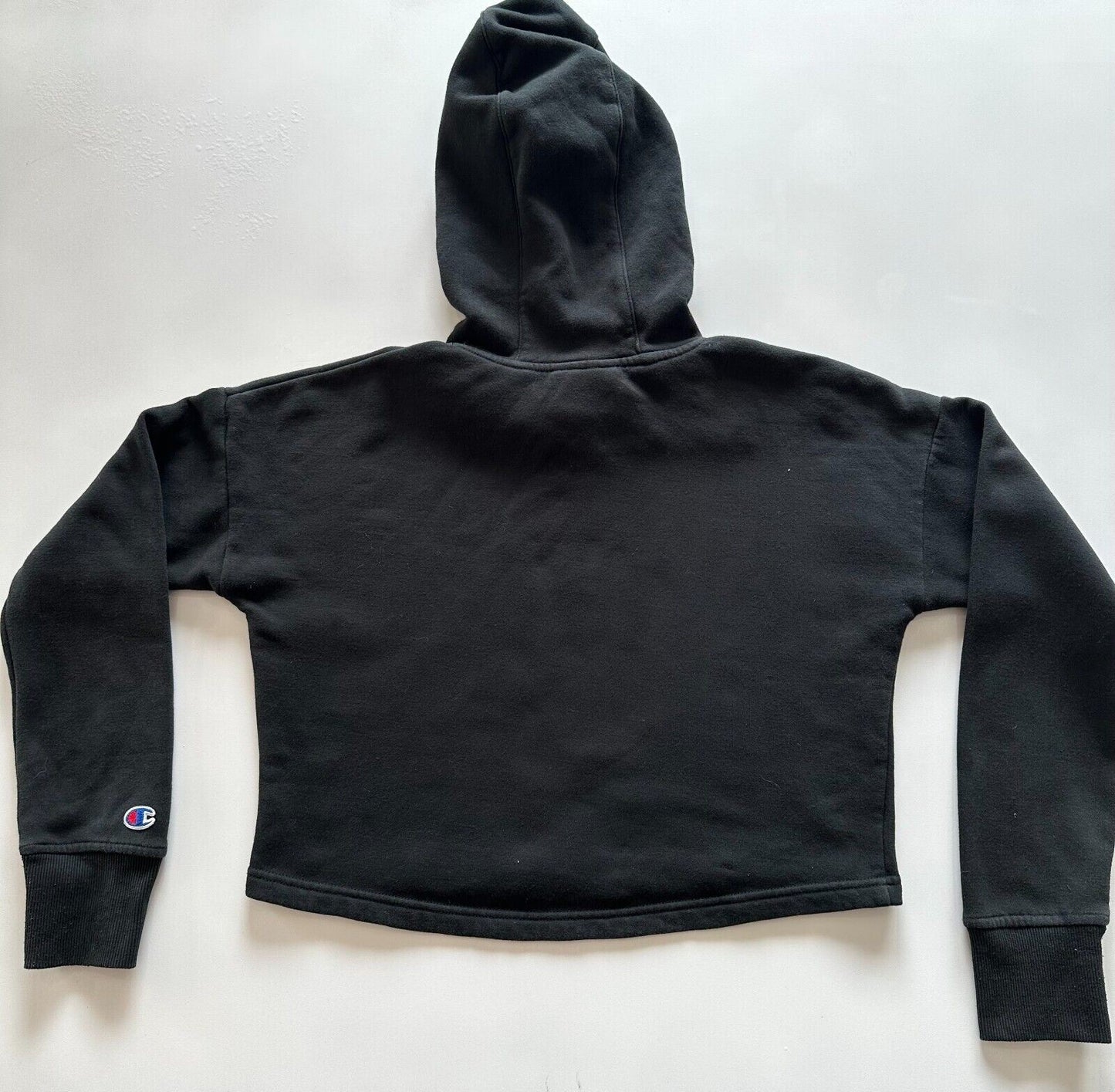 Champion Womens Black Cropped Hoodie Size XS