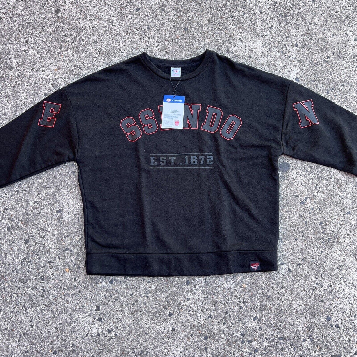 Cotton On x AFL Essendon Bomber Womens Black Jumper Size XL
