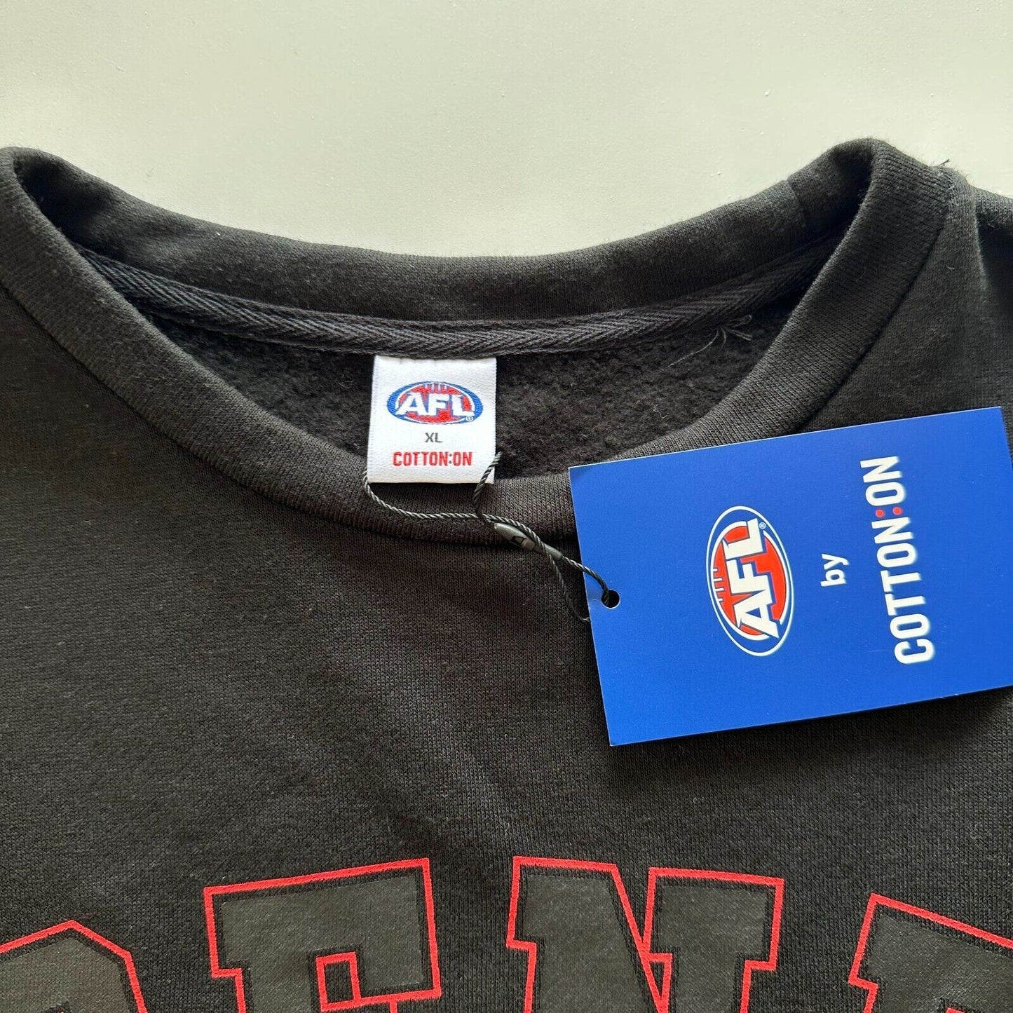 Cotton On x AFL Essendon Bomber Womens Black Jumper Size XL