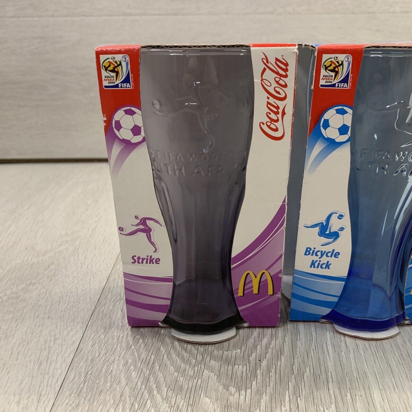 McDonalds South Africa Football World Cup 2010 Coca-Cola Collectable Glasses