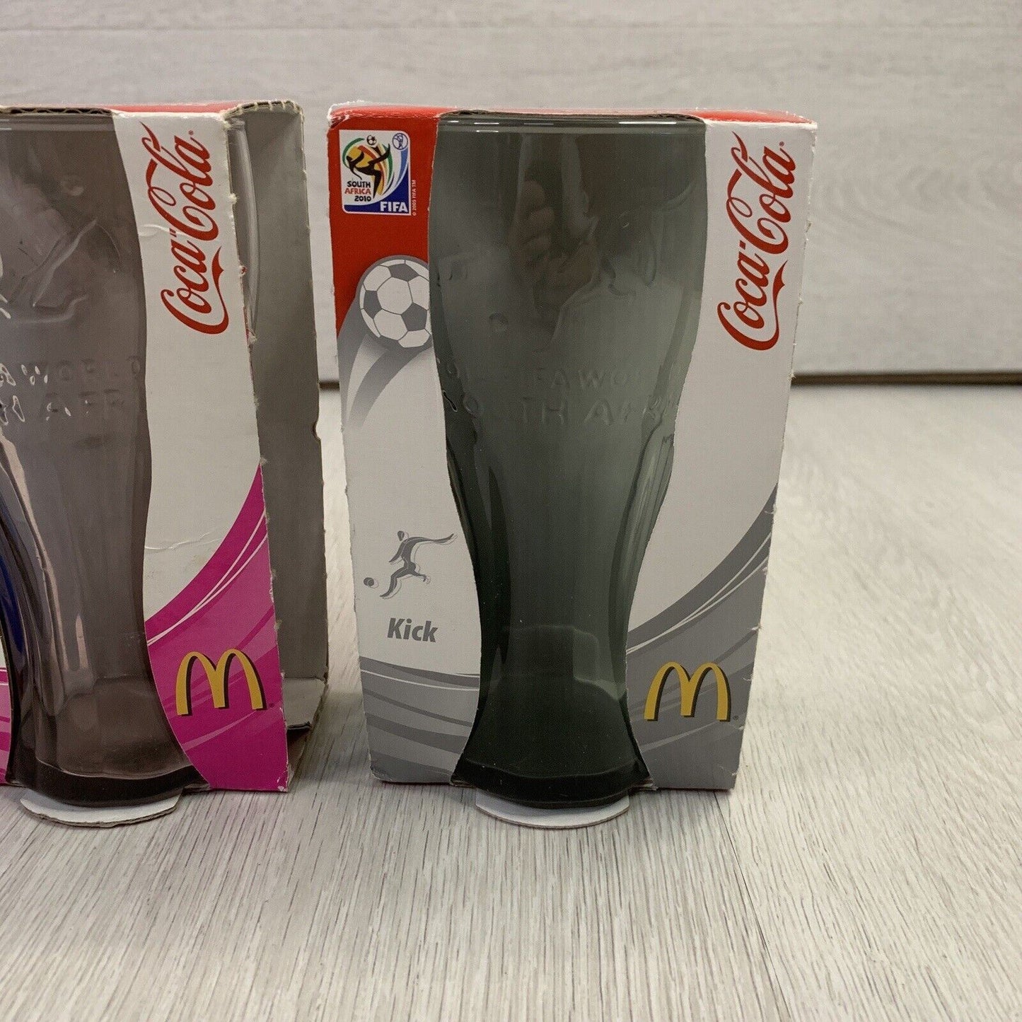 McDonalds South Africa Football World Cup 2010 Coca-Cola Collectable Glasses