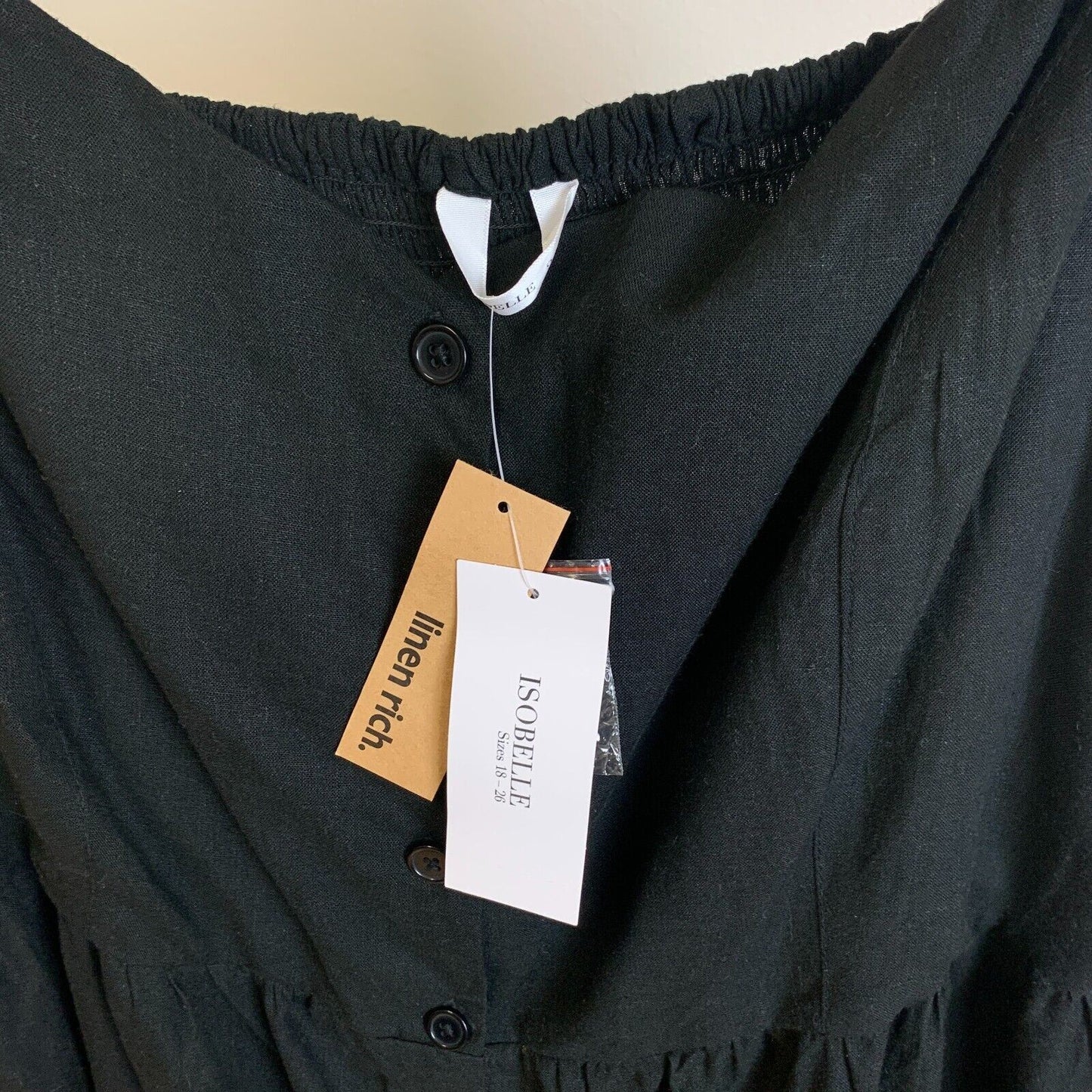 Isobelle Black Linen Dress size 24 (New)