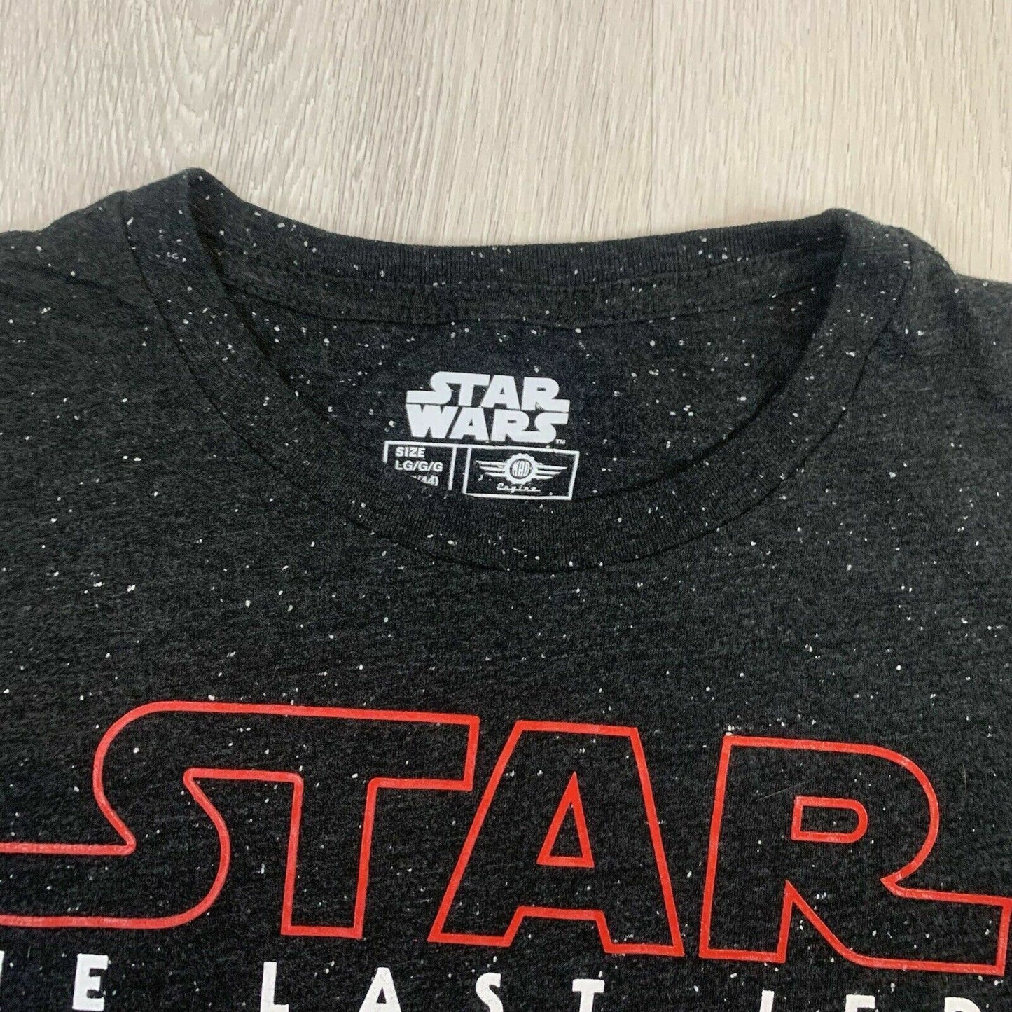 Disney Star Wars The Last Jedi Mens Black T-Shirt Size Large