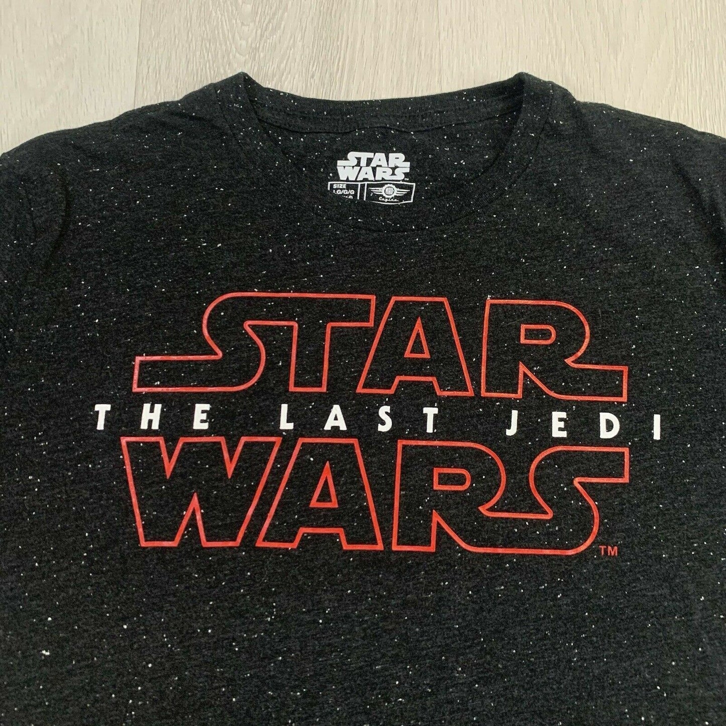 Disney Star Wars The Last Jedi Mens Black T-Shirt Size Large