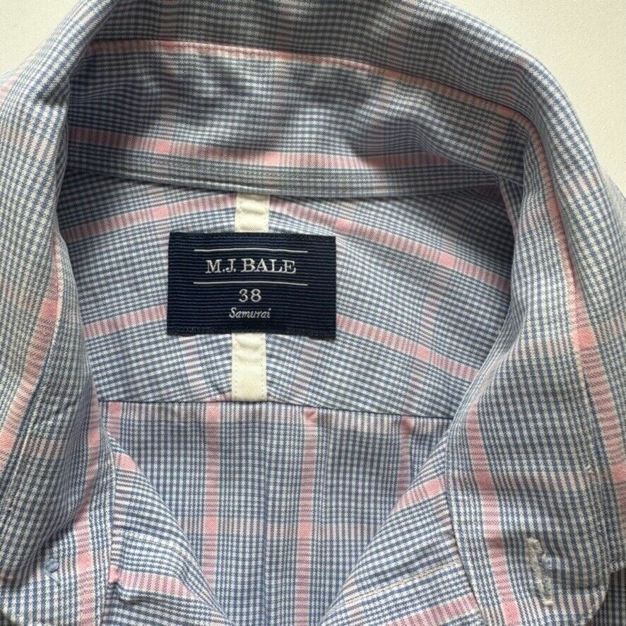M.J. Bale Long Sleeve Button Up Dress Shirt Size 38