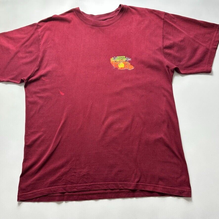 Harry's Bar & Grill Guadacanal Mens Red T-Shirt Size Large