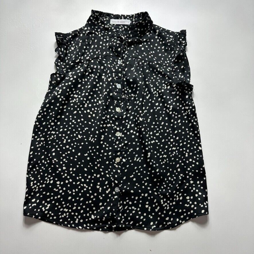 Minx & Moss Black Button Up Blouse Size 8