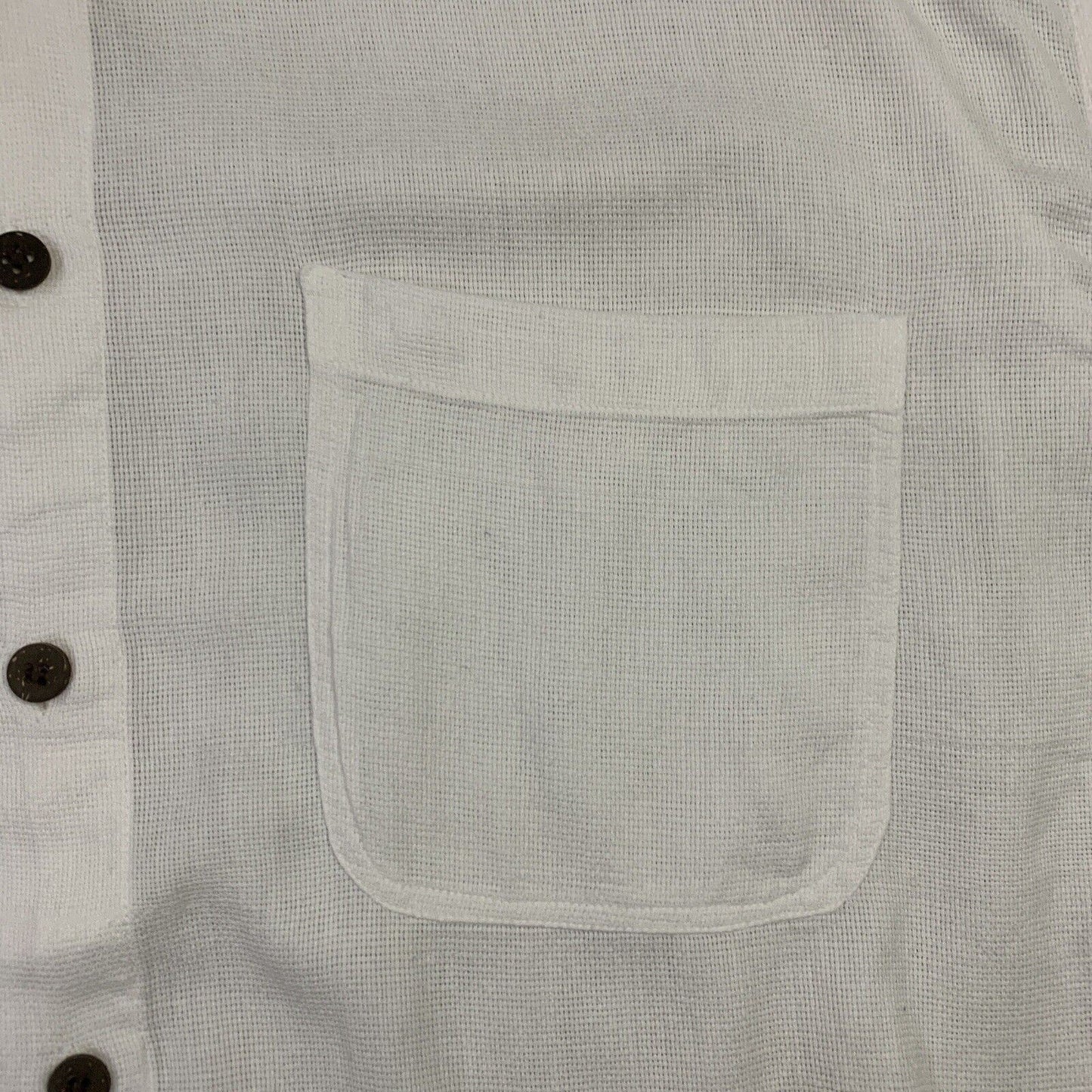 Jimmy's Short Sleeve Button Up Shirt White Size Large
