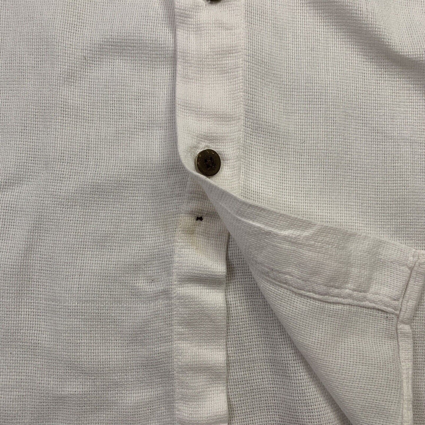 Jimmy's Short Sleeve Button Up Shirt White Size Large