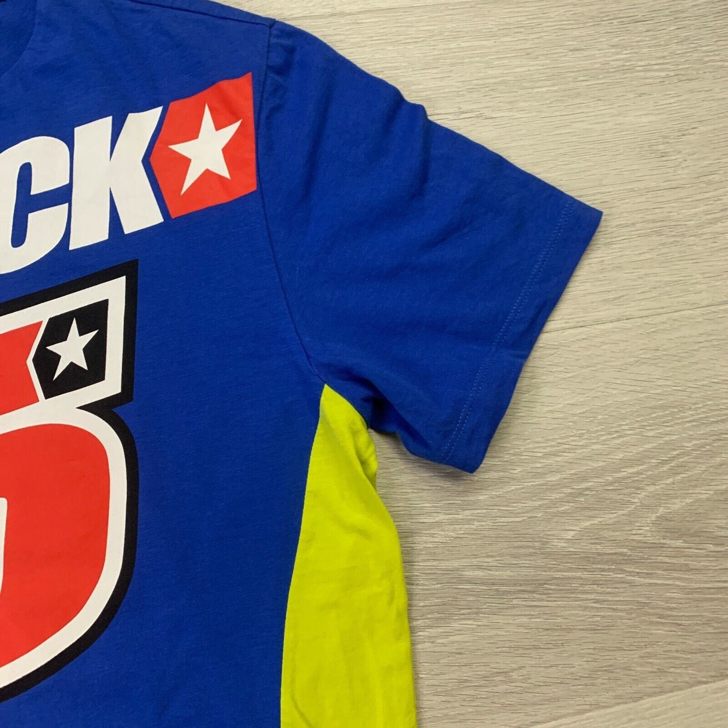 Maverick Vinales 25 MVK Men's Blue & Yellow T-Shirt Size Medium