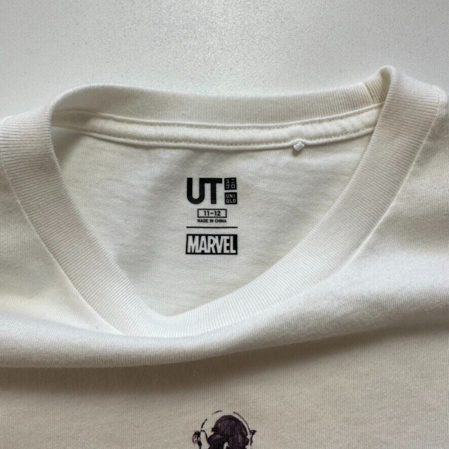 Uniqlo Marvel Kids White T-Shirt Size 11-12 Years