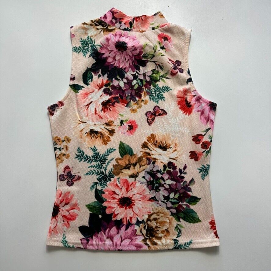 Valley Girl Womens Floral Tank Top Size XS
