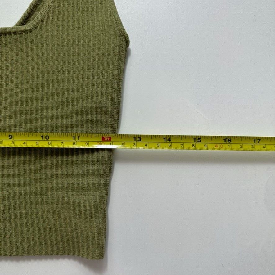 Glassons Womens Green Cropped Tank Top Size Small