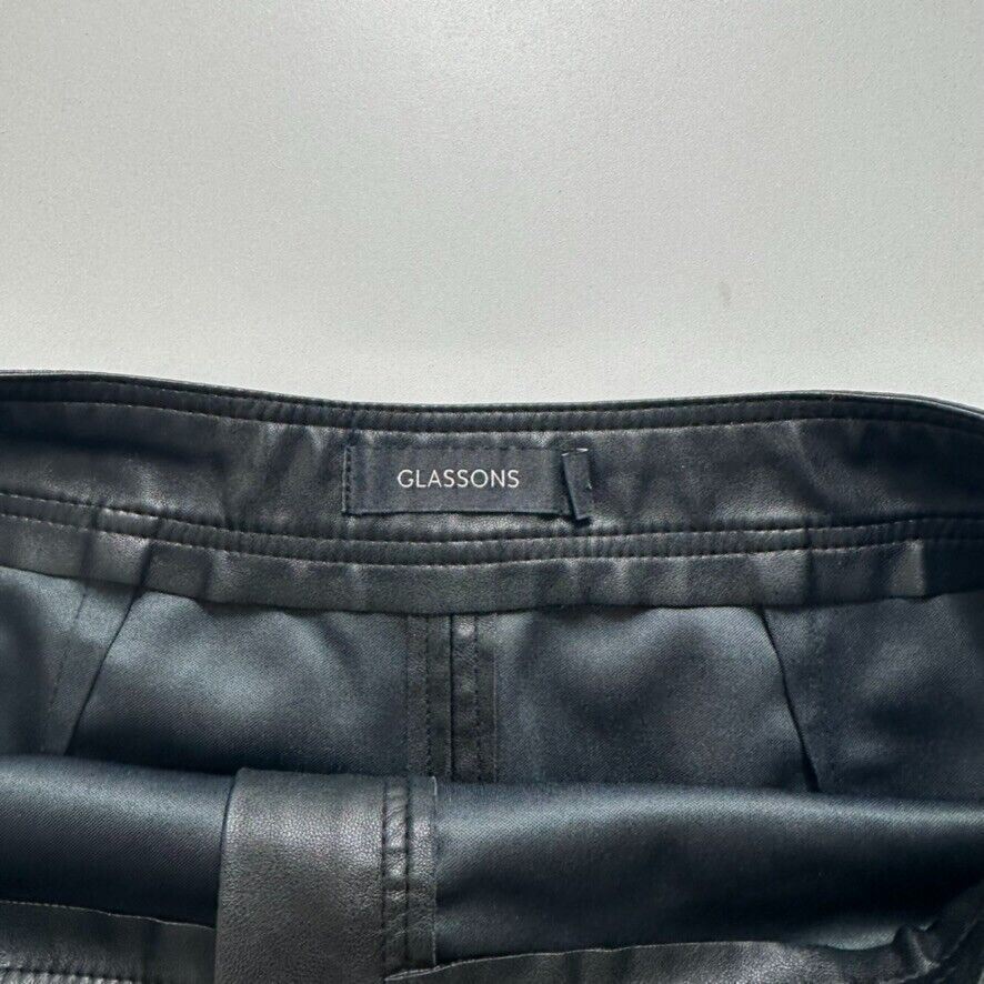 Glassons Faux Leather Women’s Black Skirt Size 10