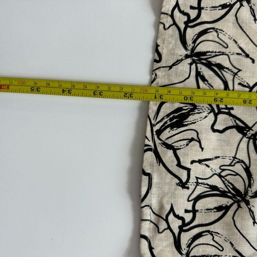 Miann & Co Womens Rebecca Wide Neck Shirt - Floral Sketch Size M (RRP $129.95)