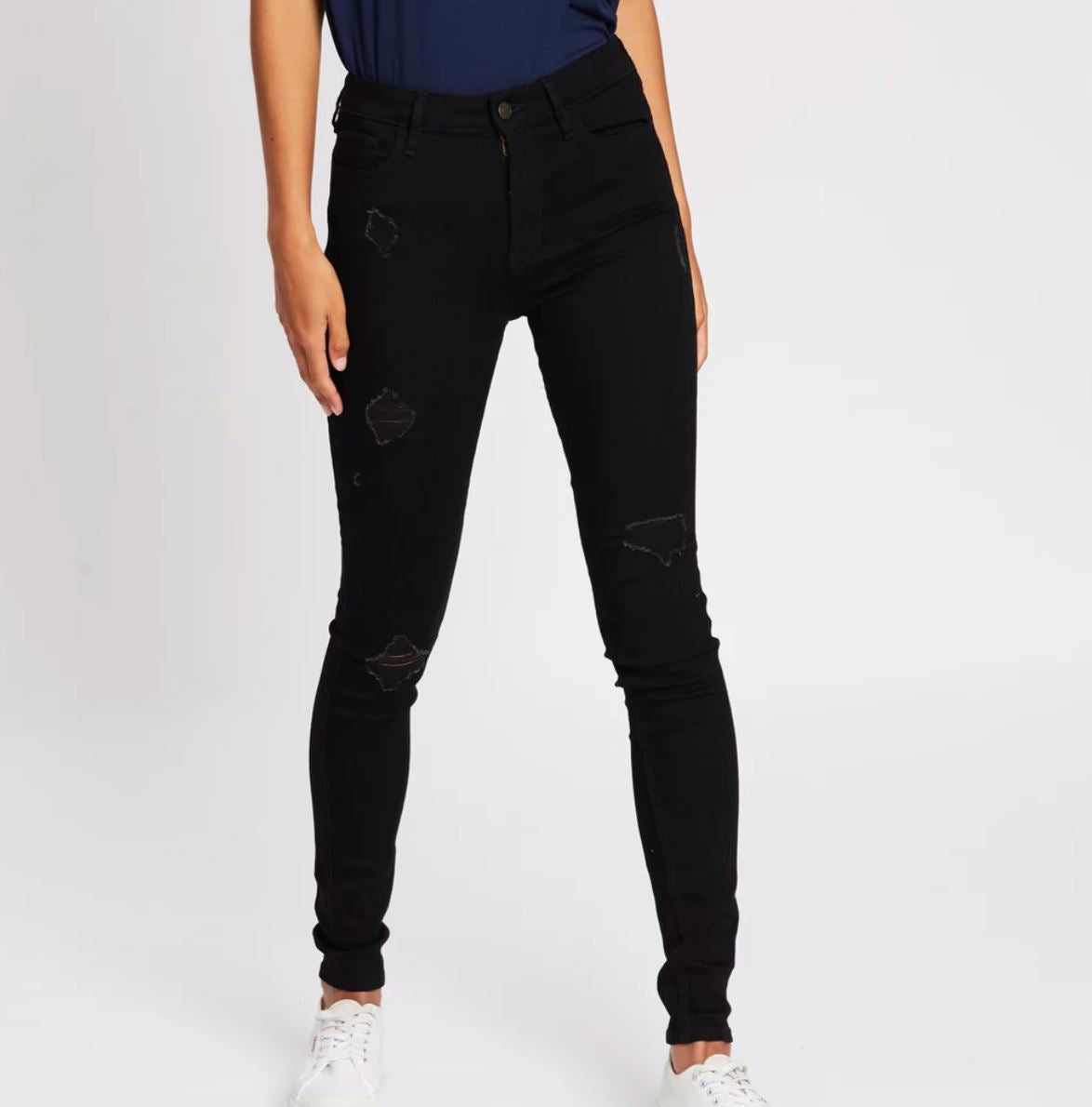 Hollister Womens Super Skinny Long Leg Black Jeans Size 0 (New)