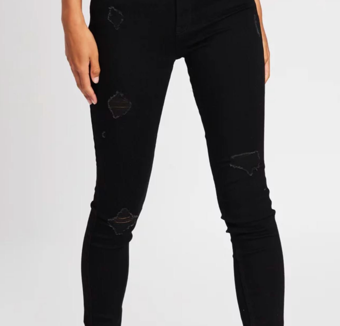 Hollister Womens Super Skinny Long Leg Black Jeans Size 0 (New)