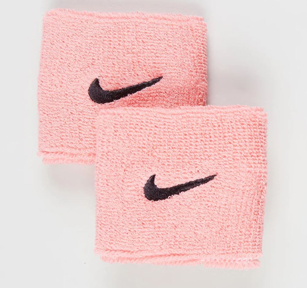 Nike Pink Swoosh Wristband Sweat Bands Brand New Set of 2