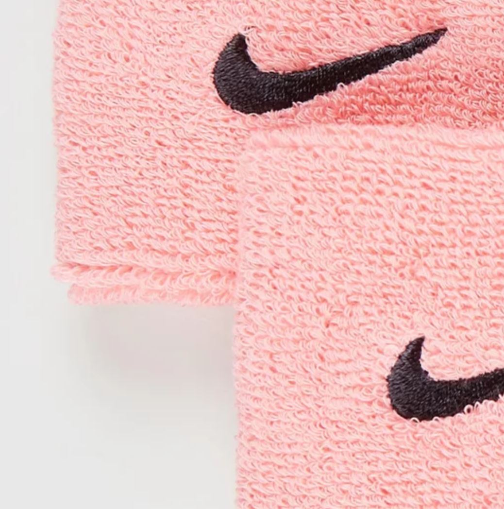 Nike Pink Swoosh Wristband Sweat Bands Brand New Set of 2