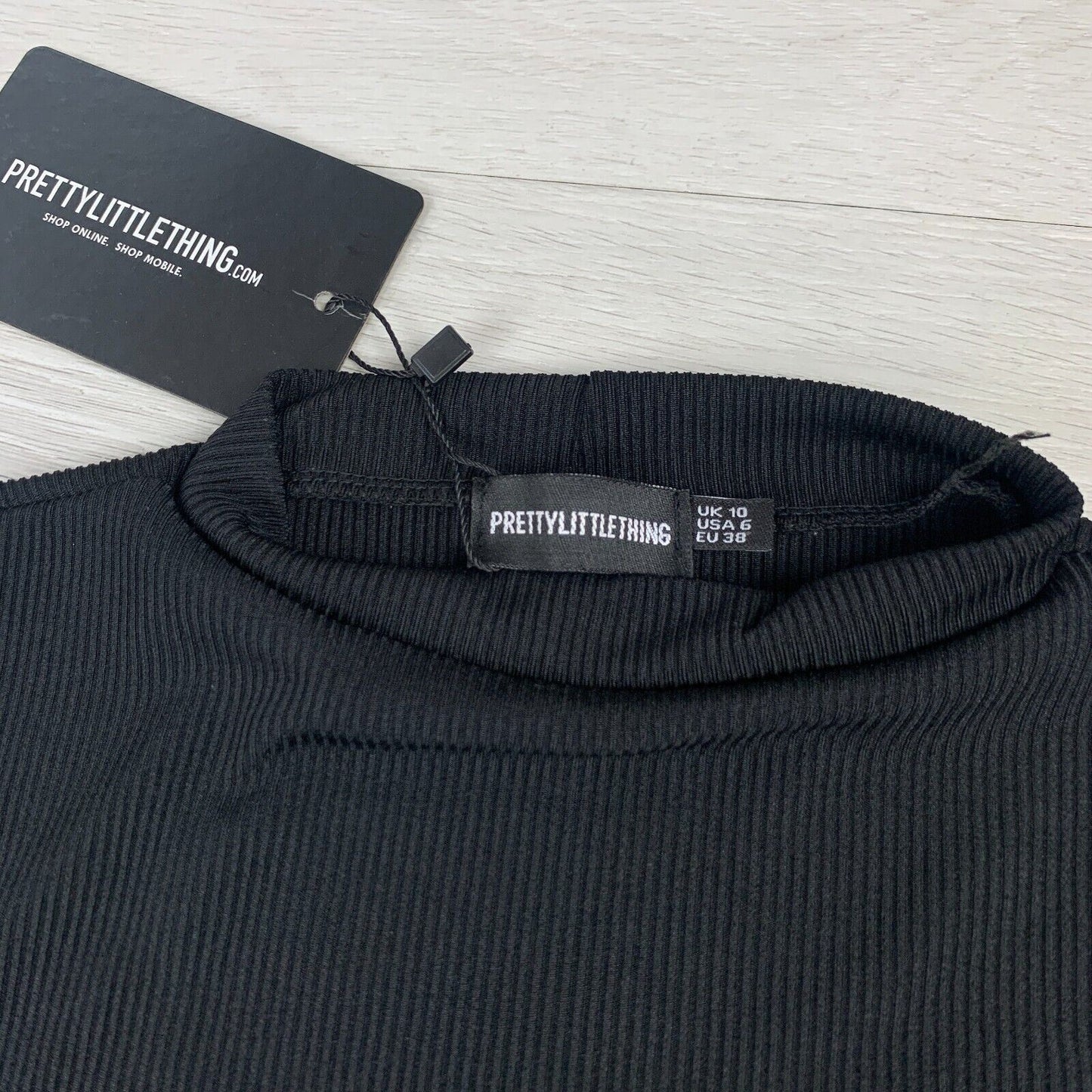 PrettyLittleThing Womens Black Dress Size 10 (New)
