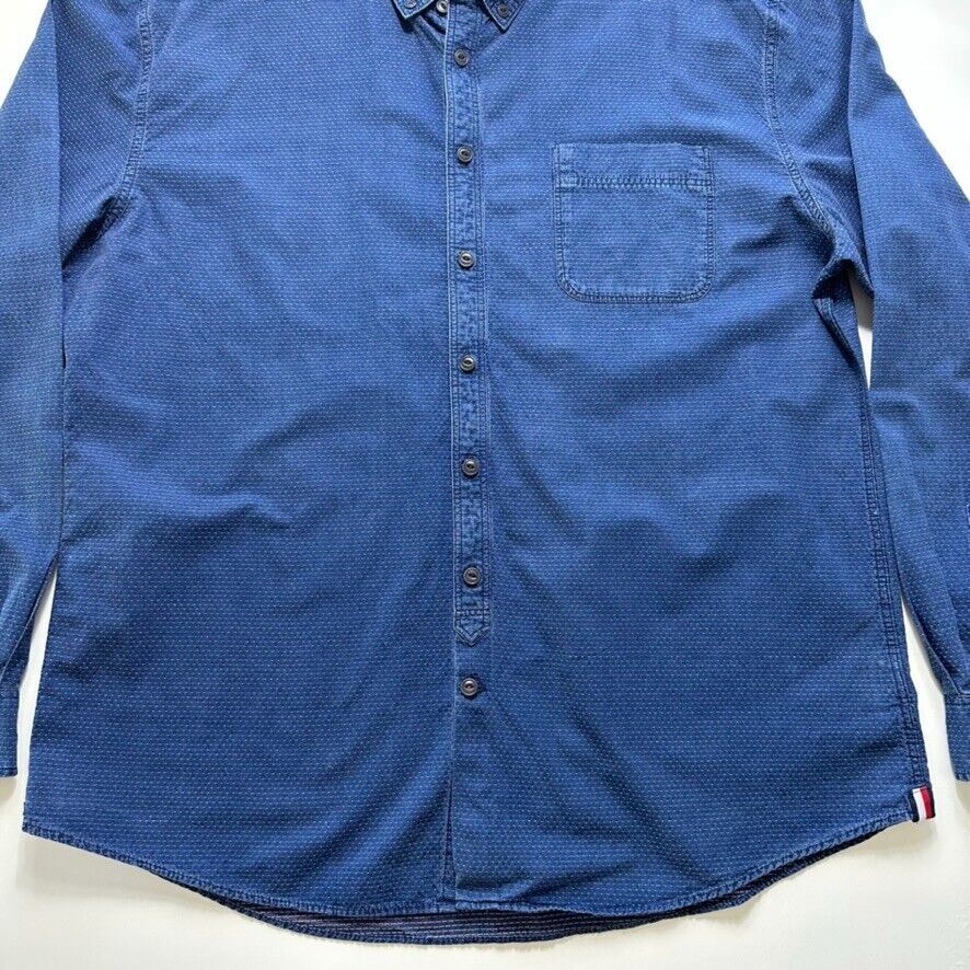 Tommy Hilfiger Custom Fit Mens Long Sleeve Button Up Size 2XL