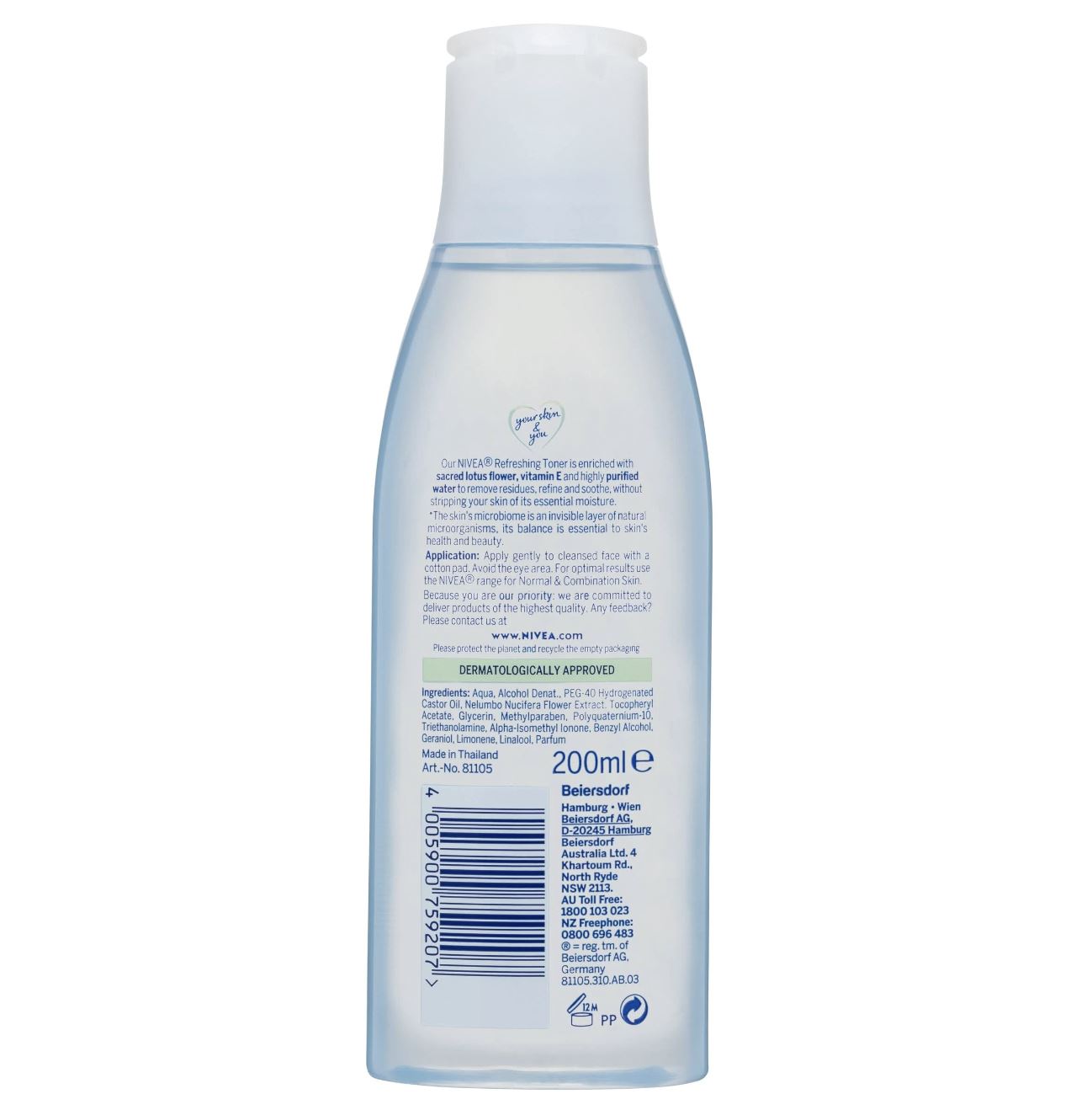 NIVEA Daily Essentials Refreshing Face Toner 200ml (2 x Bottle)