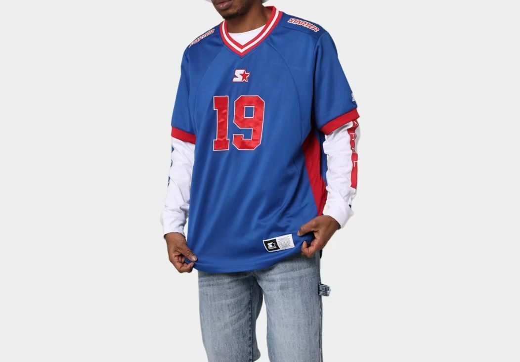Starter Gridiron Football Jersey Blue & Red Size Large New with Tags