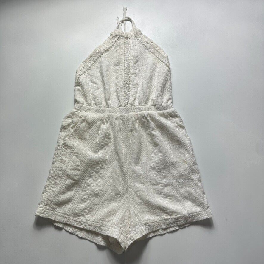 Ebby and I Women's White Halter Neck Jumpsuit Size Small