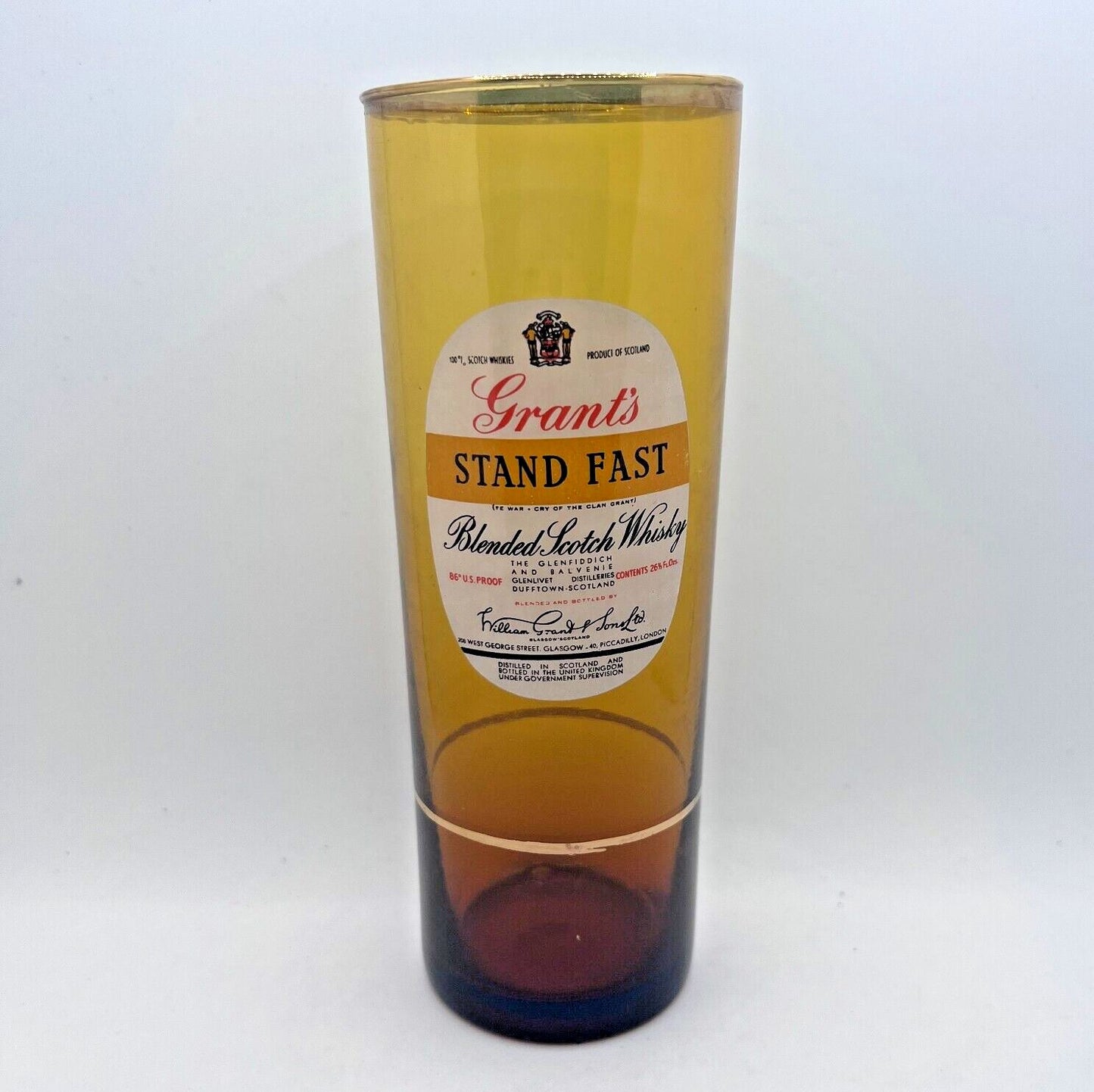 Grant's Stand Fast Scotch Whisky Tall Drinking Glass