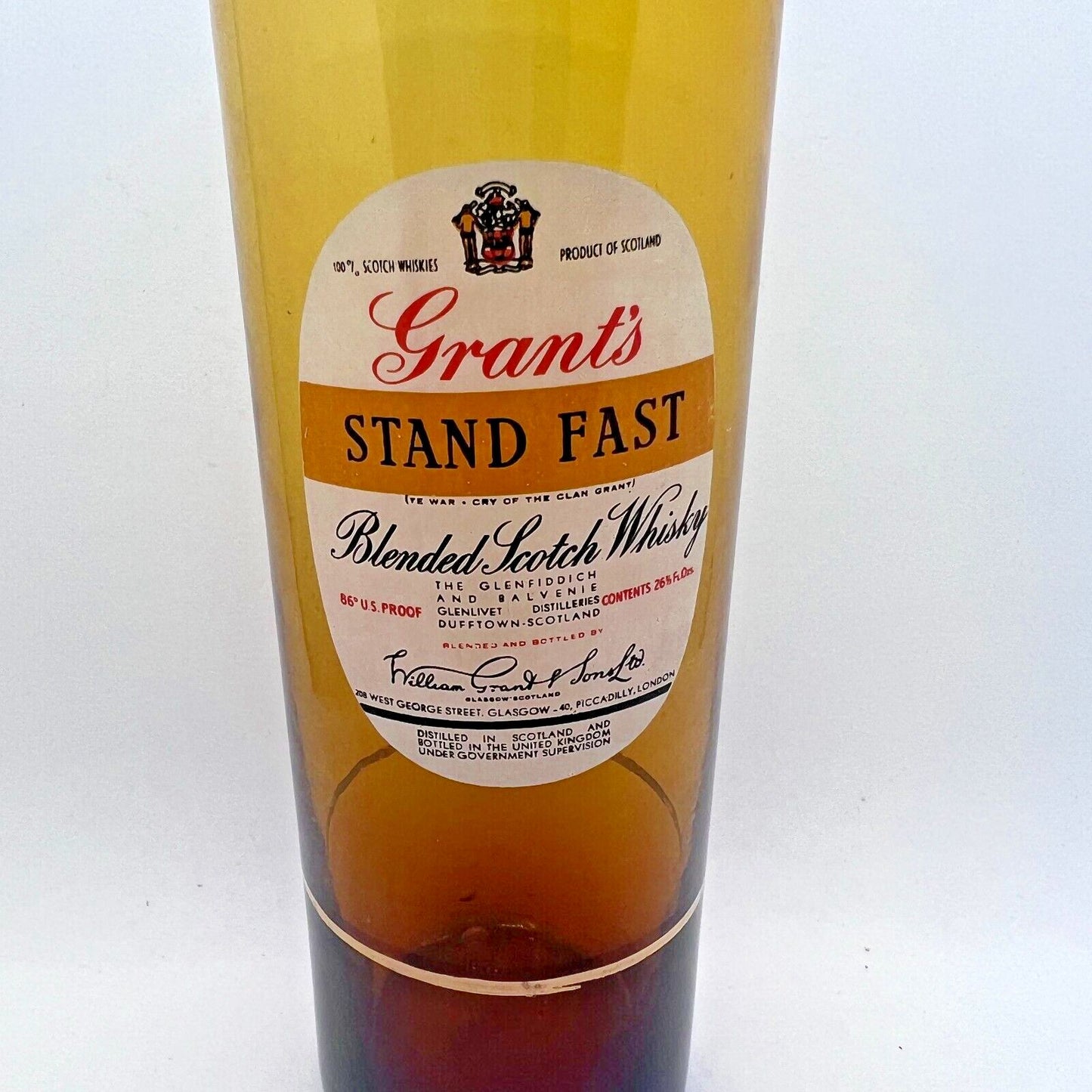 Grant's Stand Fast Scotch Whisky Tall Drinking Glass