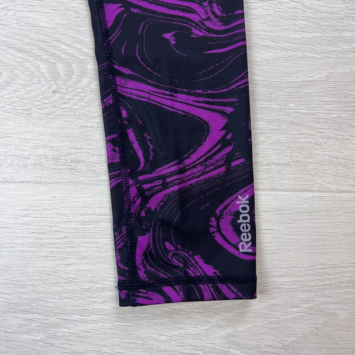 Reebok Womens Purple & Black Activewear Tights Size XS