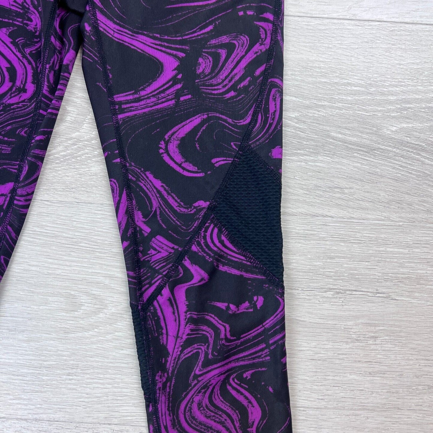Reebok Womens Purple & Black Activewear Tights Size XS
