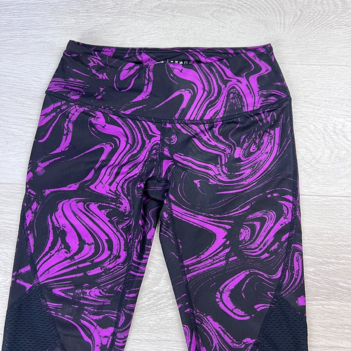 Reebok Womens Purple & Black Activewear Tights Size XS
